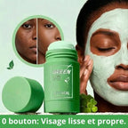 🌿 Green Mask Stick -  Meilleur purifiant qui nettoie les pores et lisse la peau.